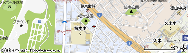 徳山桜木郵便局周辺の地図