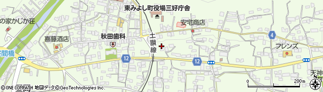 徳島県三好郡東みよし町昼間3165周辺の地図
