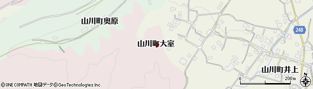 徳島県吉野川市山川町大室周辺の地図