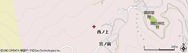 徳島県三好市池田町西山（西ノ上）周辺の地図