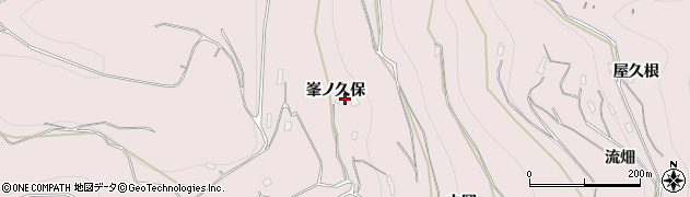 徳島県三好市池田町西山（峯ノ久保）周辺の地図