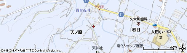 徳島県徳島市入田町（天ノ原）周辺の地図