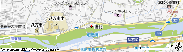 徳島県徳島市八万町（橋北）周辺の地図