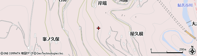 徳島県三好市池田町西山（中岡）周辺の地図