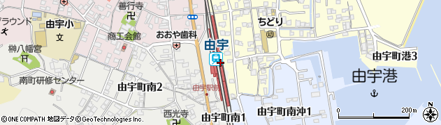 由宇駅周辺の地図