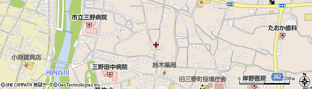 徳島県三好市三野町芝生周辺の地図