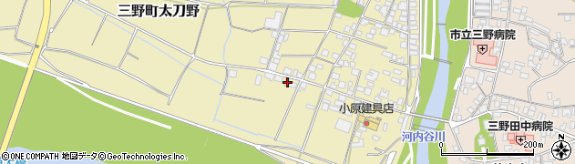 徳島県三好市三野町太刀野365周辺の地図