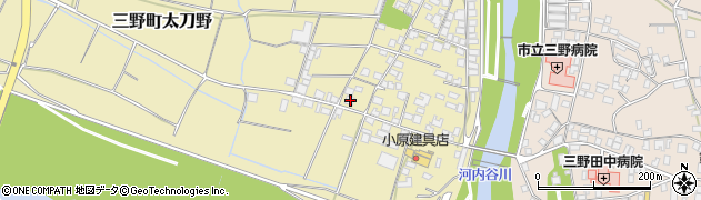 徳島県三好市三野町太刀野63周辺の地図
