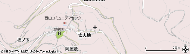 徳島県三好市池田町西山太夫地周辺の地図