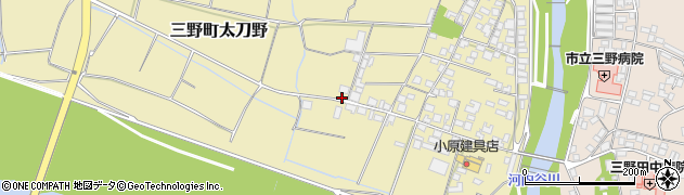 徳島県三好市三野町太刀野345周辺の地図