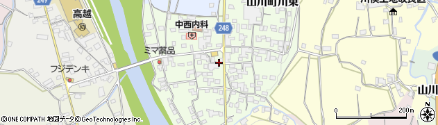徳島県吉野川市山川町川東周辺の地図