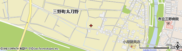 徳島県三好市三野町太刀野348周辺の地図