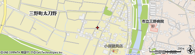 徳島県三好市三野町太刀野67周辺の地図