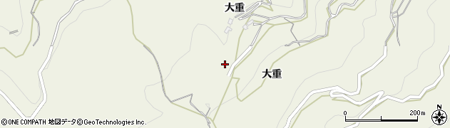 徳島県美馬市穴吹町三島大重周辺の地図
