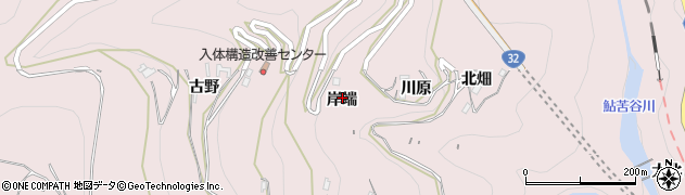 徳島県三好市池田町西山岸端周辺の地図