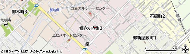 愛媛県今治市郷六ヶ内町周辺の地図