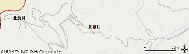 徳島県神山町（名西郡）阿野（北倉目）周辺の地図