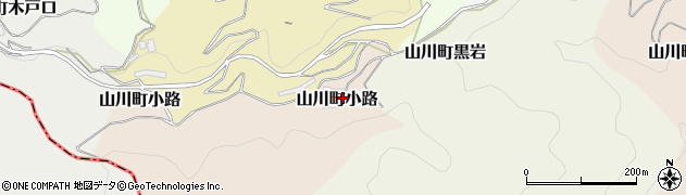 徳島県吉野川市山川町小路周辺の地図