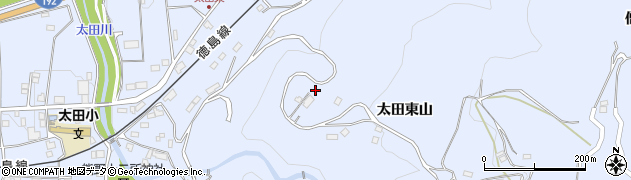 徳島県美馬郡つるぎ町貞光太田東山周辺の地図