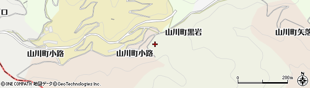 徳島県吉野川市山川町黒岩周辺の地図