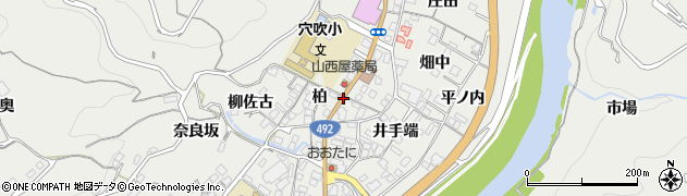 徳島県美馬市穴吹町穴吹柏周辺の地図