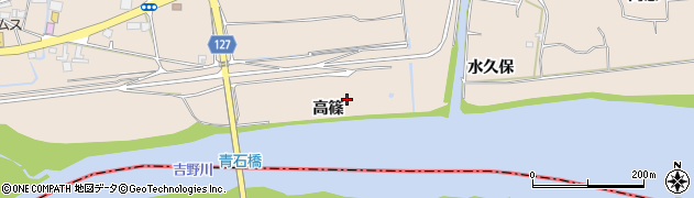 徳島県美馬市美馬町（高篠）周辺の地図