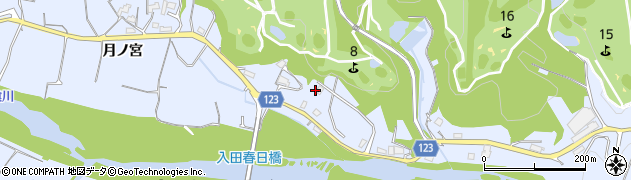 徳島県徳島市入田町月ノ宮118周辺の地図