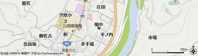徳島県美馬市穴吹町穴吹（畑中）周辺の地図