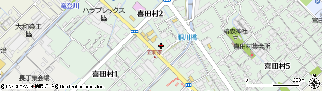 はなまるうどん今治喜田村店周辺の地図