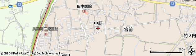徳島県美馬市美馬町中筋42周辺の地図