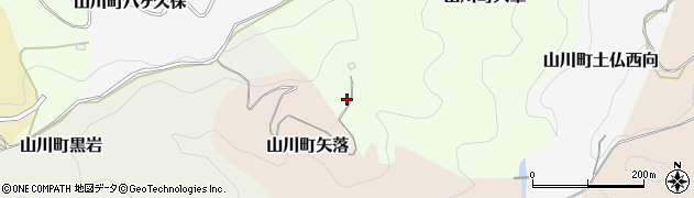 徳島県吉野川市山川町大峯周辺の地図