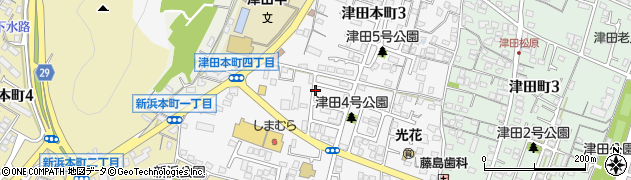 津田3号公園周辺の地図