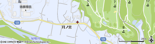 徳島県徳島市入田町月ノ宮250周辺の地図