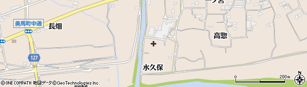 徳島県美馬市美馬町（水久保）周辺の地図