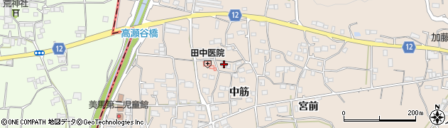 徳島県美馬市美馬町中筋53周辺の地図