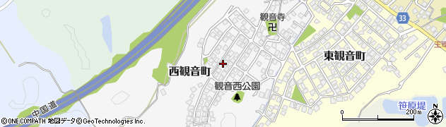 山口県下関市西観音町周辺の地図