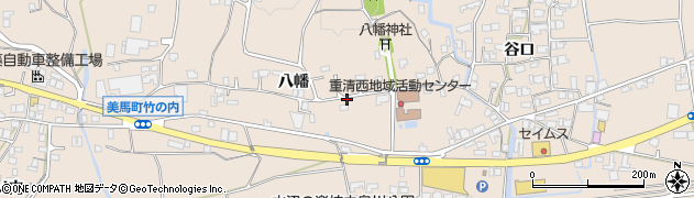 徳島県美馬市美馬町（八幡）周辺の地図