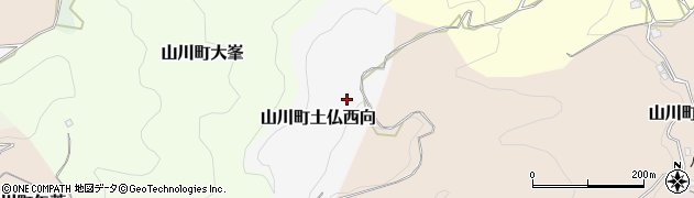 徳島県吉野川市山川町土仏西向周辺の地図