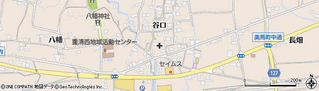 徳島県美馬市美馬町谷口周辺の地図
