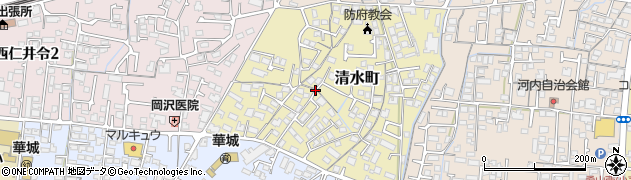 山口県防府市清水町周辺の地図