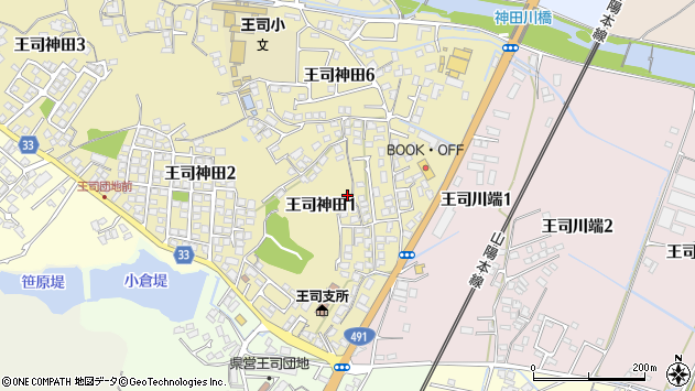 〒752-0911 山口県下関市王司神田の地図