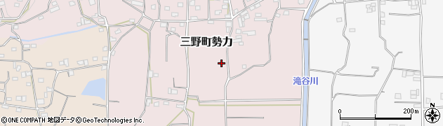 徳島県三好市三野町勢力393周辺の地図