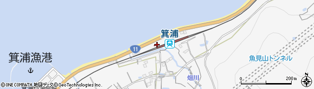 箕浦駅周辺の地図