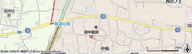 徳島県美馬市美馬町中筋15周辺の地図