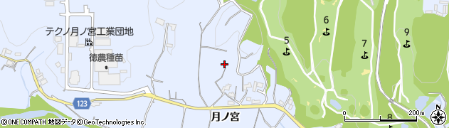 徳島県徳島市入田町月ノ宮周辺の地図