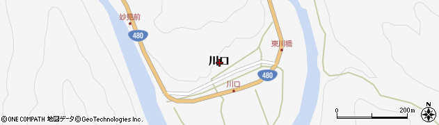 和歌山県有田郡有田川町川口周辺の地図