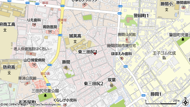 〒747-0813 山口県防府市東三田尻の地図