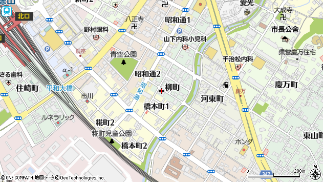 〒745-0021 山口県周南市柳町の地図