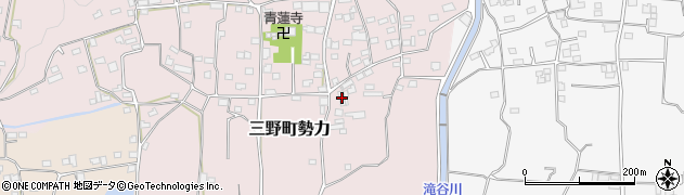 徳島県三好市三野町勢力373周辺の地図