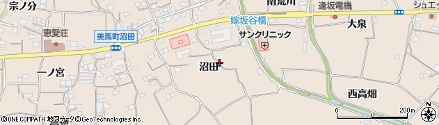 徳島県美馬市美馬町沼田周辺の地図
